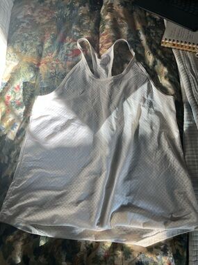 Nike White Racerback Mesh Workout Tank Top